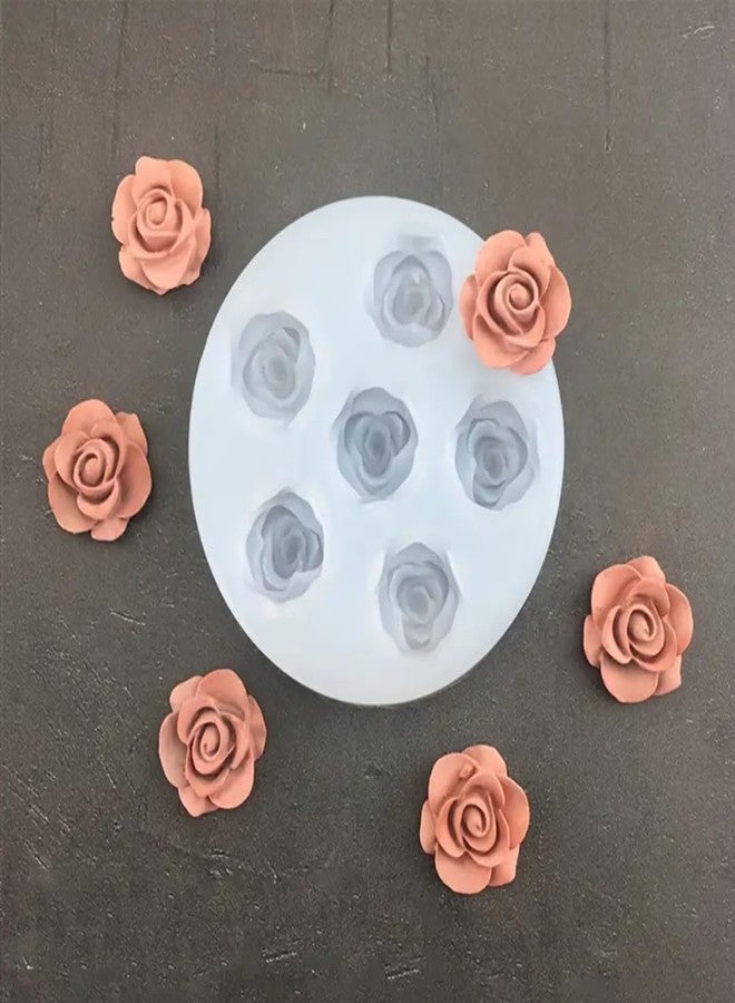 Skytail 6 Cavity Rose Peony Flower Silicone Candle Mould for Chocolate Fondant Candy Cake Decoration Cupcake Topper Jelly Dessert Ice Cube Wax Soap Bath Bomb Floral Carnation Resin Craft Jewelry Mold - Image 4